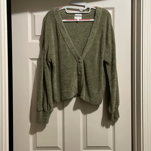 Sage, button-down, soft cardigan sweater - Picture 1 of 2